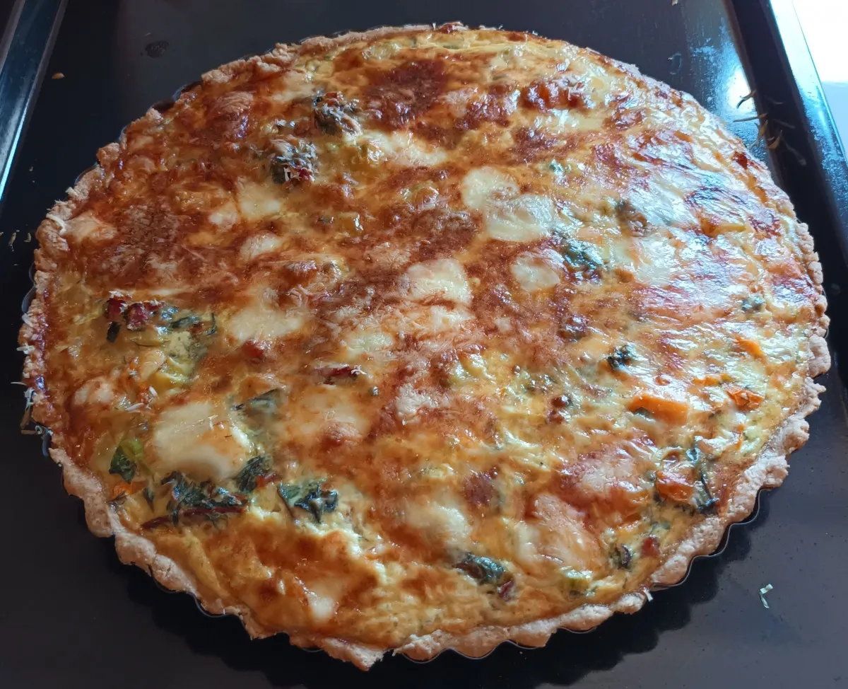 Fürjtojásos quiche